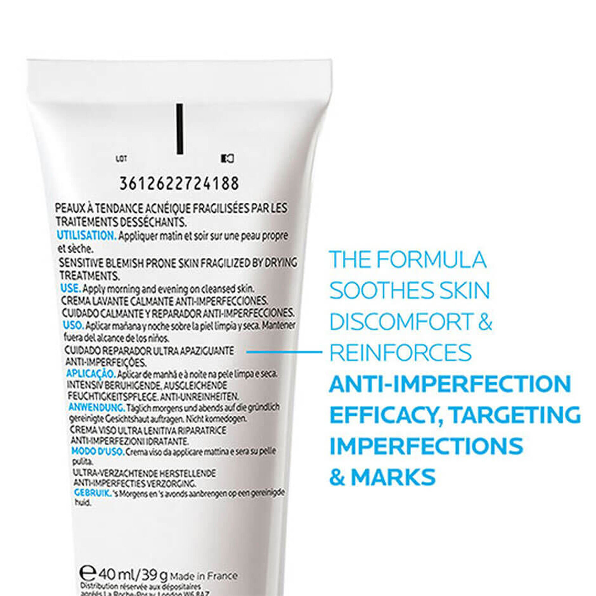 Effaclar H ISO-BIOME Moisturising Cream for Sensitive, Blemish Prone Skin 40ML