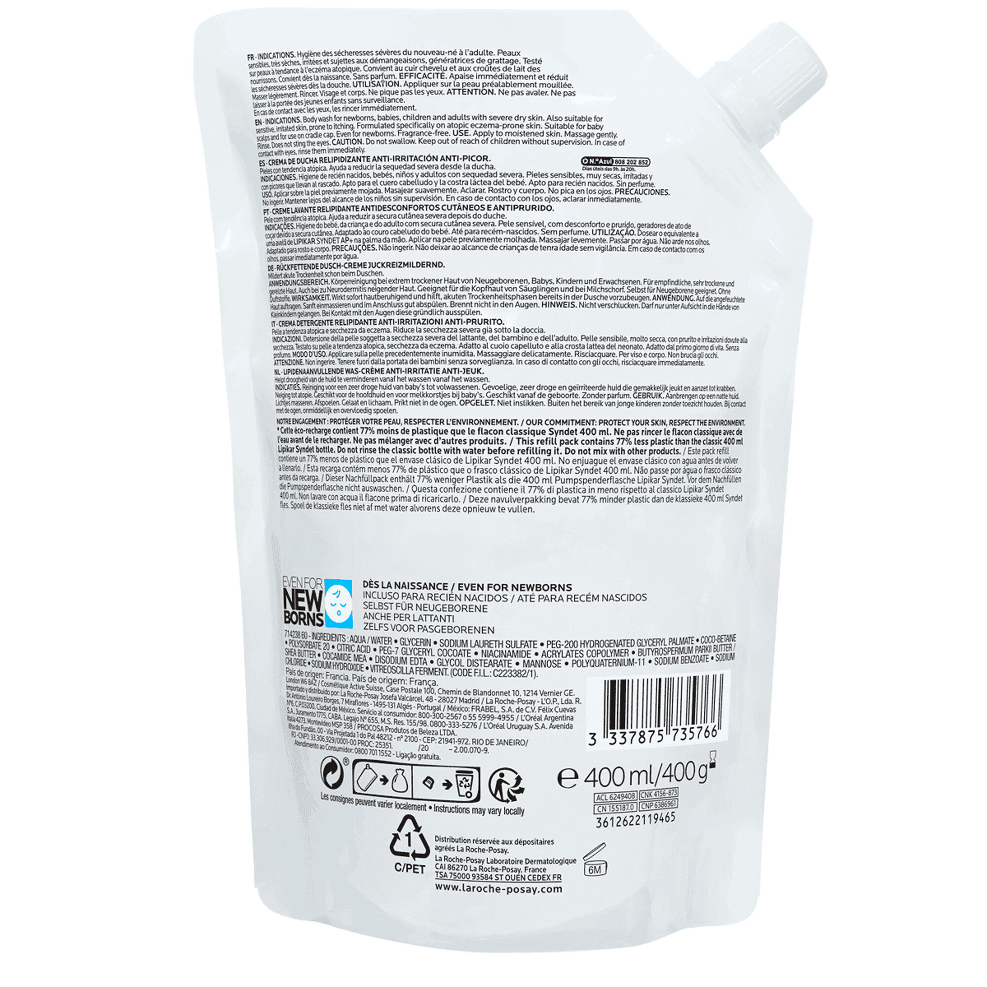 Lipikar refill Syndet AP+