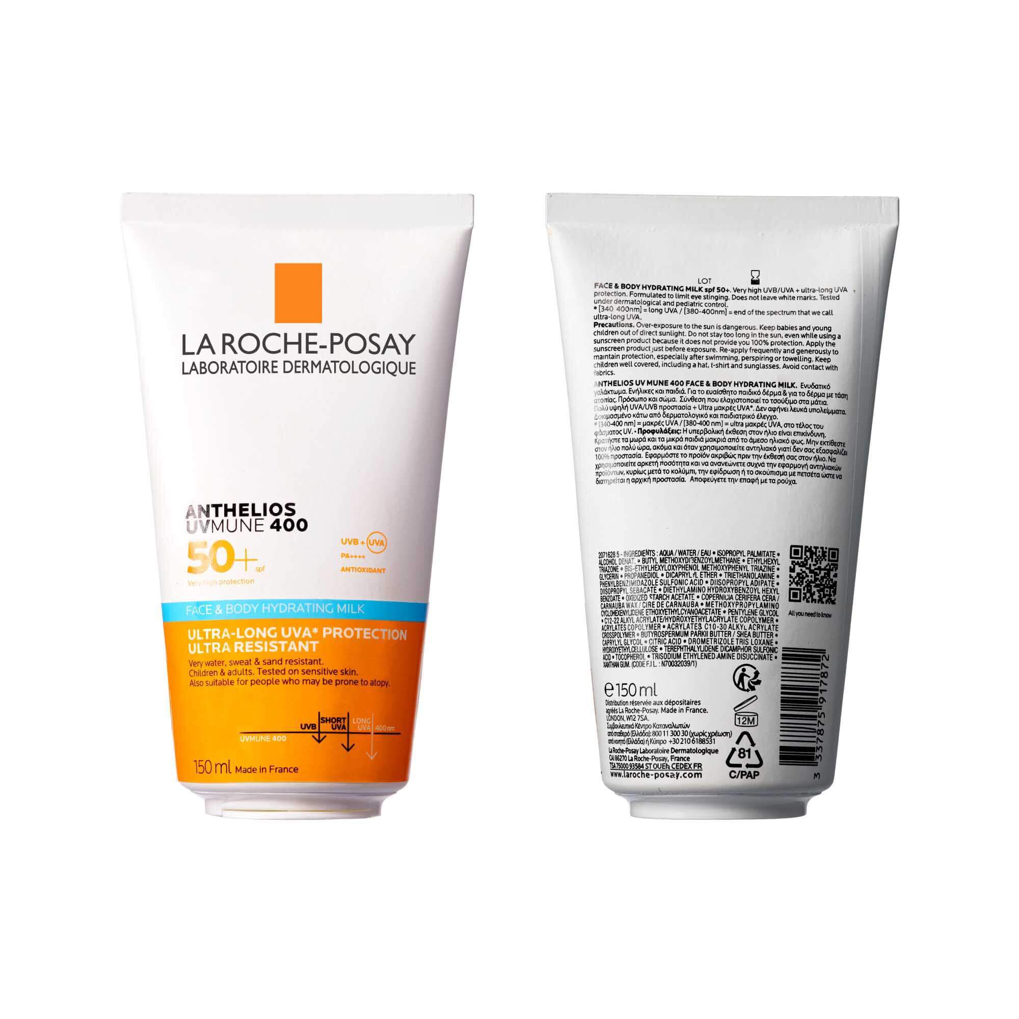 Anthelios UVMune 400 SPF50+ Face & Body Hydrating Milk