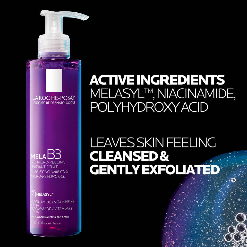 Mela B3 Micro peeling Gel Cleanser Dark Spots La Roche Posay UK mela-b3-micro-peeling-gel-cleanser-dark-spots-la-roche-posay-uk