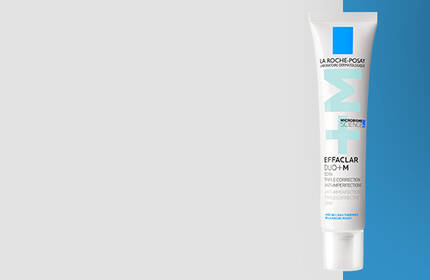 A tube of skincare product against a gradient background, featuring a clean and modern design.