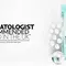 A bottle of La Roche-Posay Effaclar gel, featuring a turquoise design with the brand's logo and product name prominently displayed, surrounded by small bubbles and droplets.